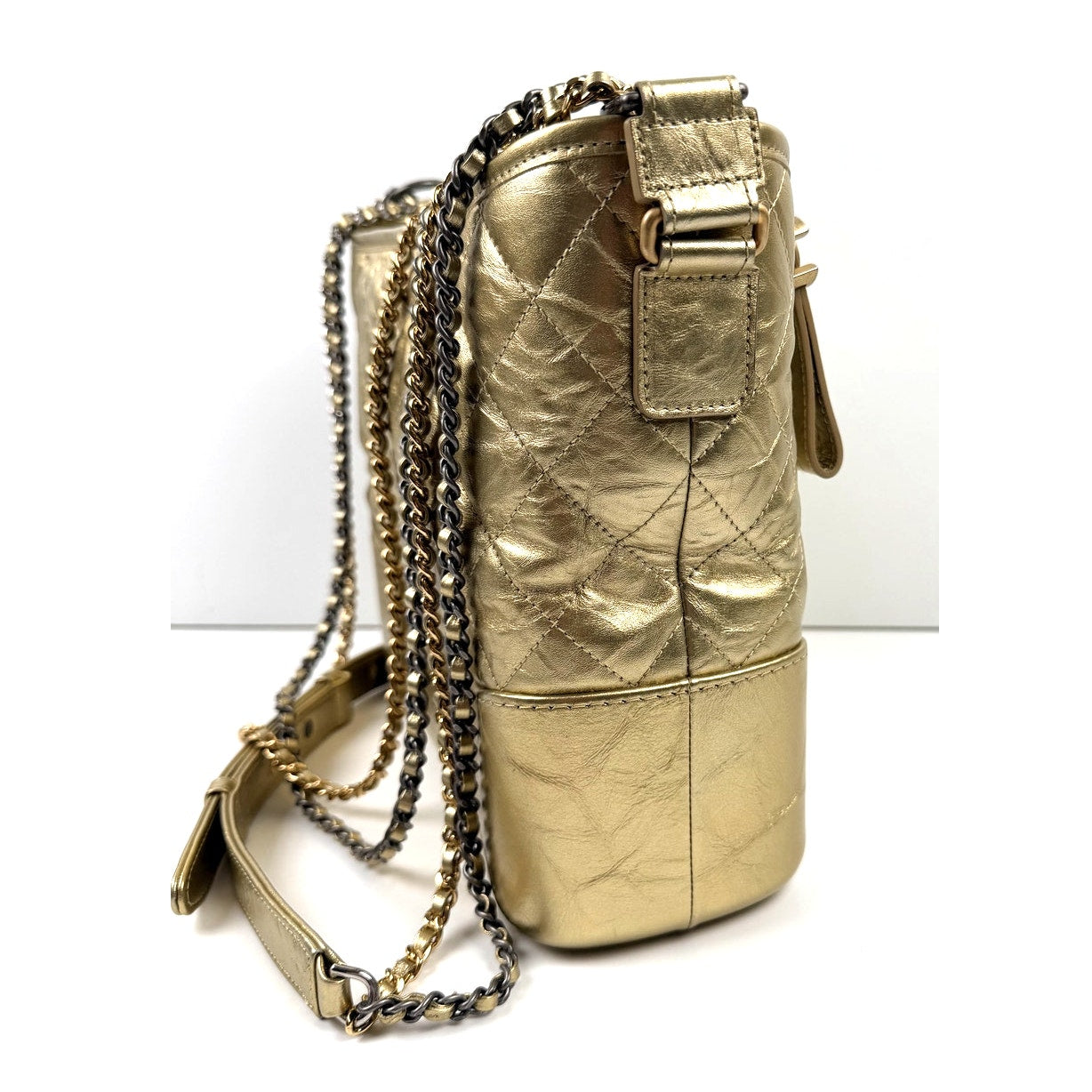 Chanel Gabrielle Gold Aged Calfskin Large Leather Handbag