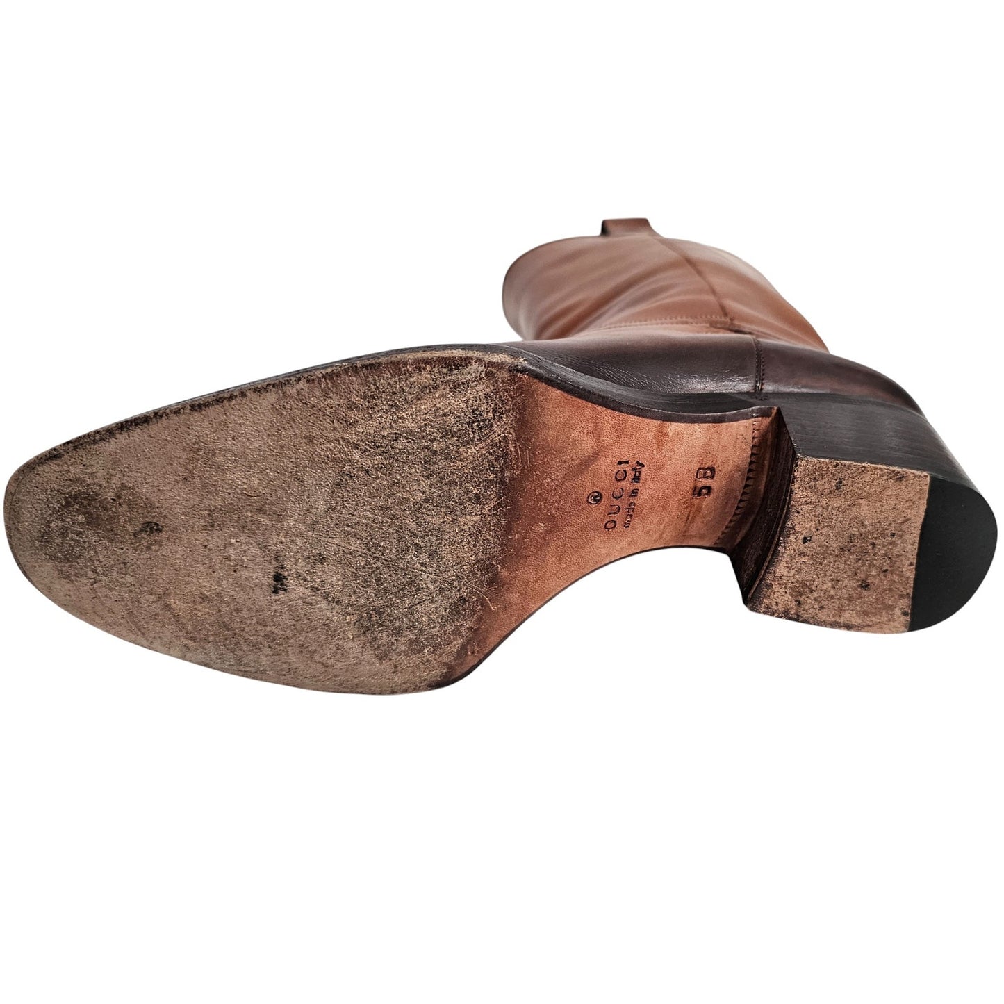 Gucci long boots cowhide calfskin