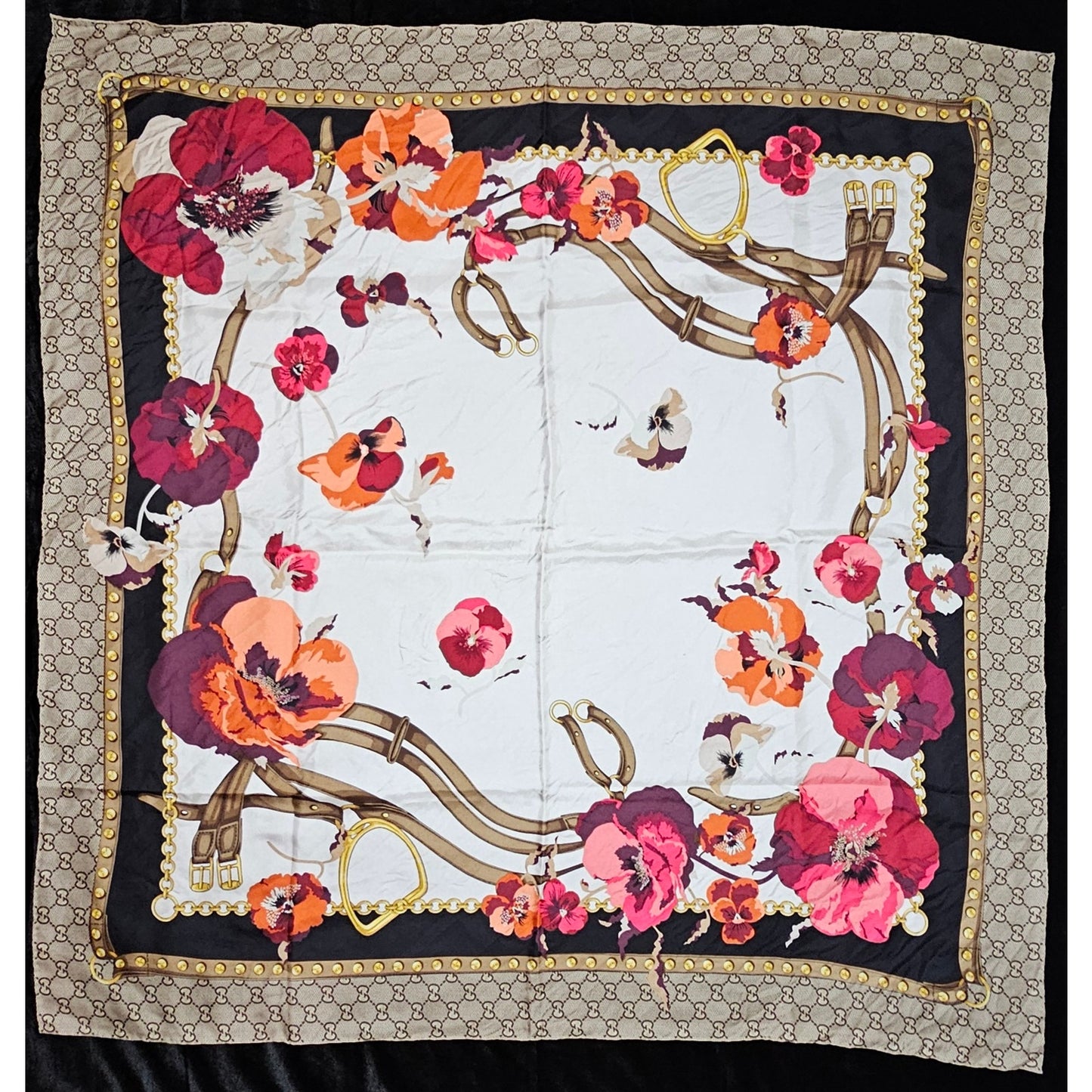 GUCCI Floral Silk Scarf