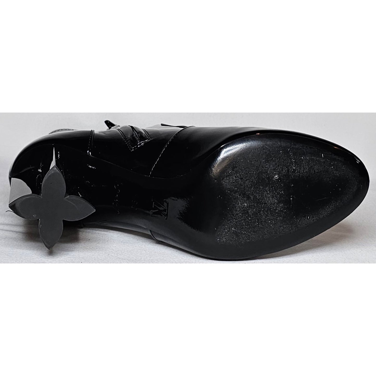 Louis Vuitton Silhouette Ankle Boot in Black Patent Leather