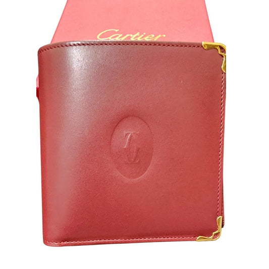 Cartier Bifold Wallet Vintage Must de Cartier Bordeaux