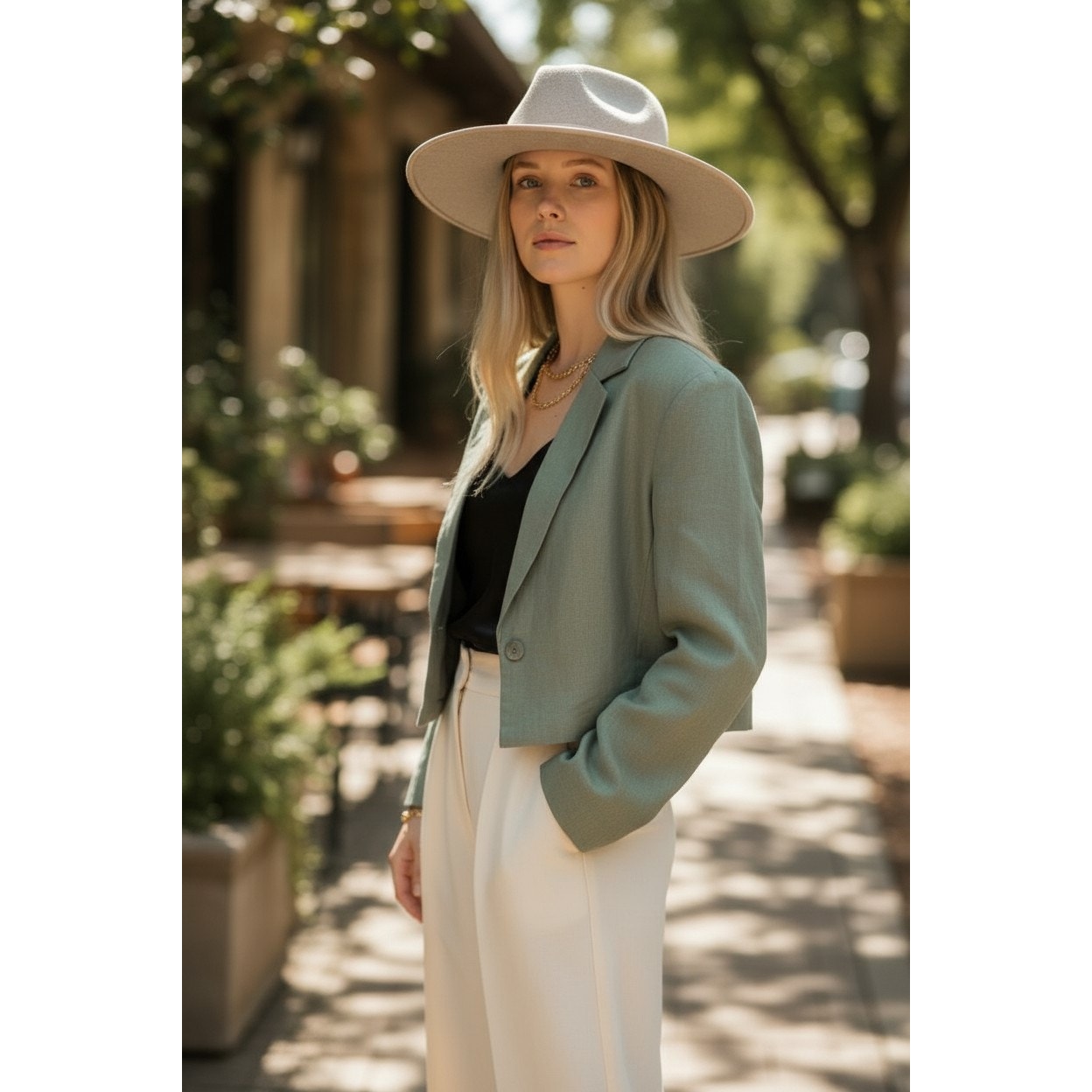 Lack of Color Carlo Speckled Grey Rancher hat (Ivory)