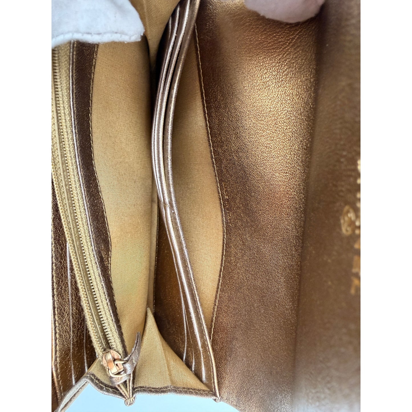 CHANEL Coco Mark Gold Matelasse Flap Wallet
