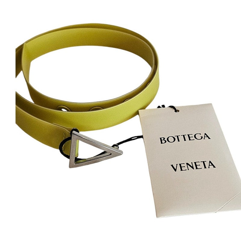 Bottega Veneta Cintura Double Gummy triangle Belt - Fluorescent Yellow 80cm/32in