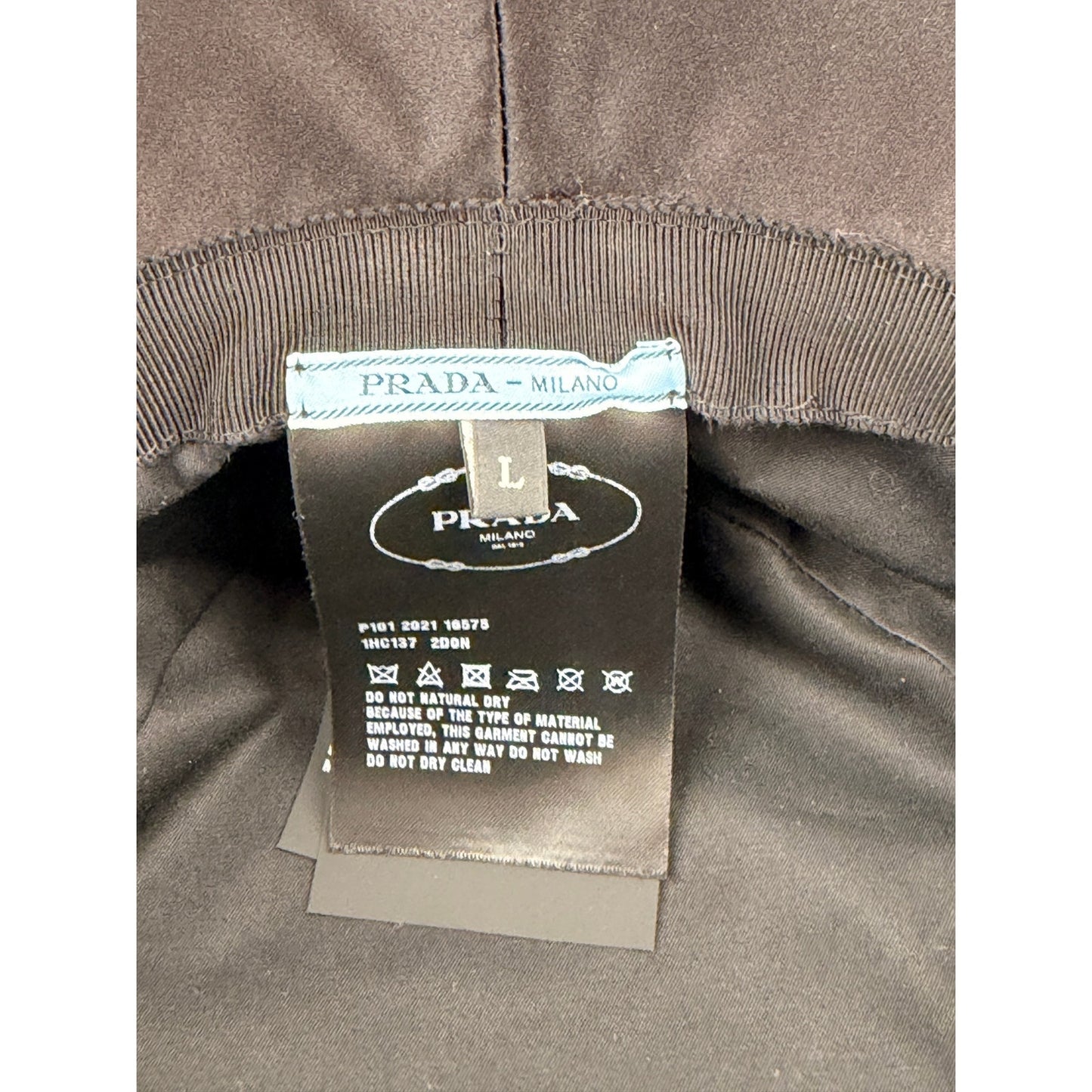 Prada logo-embellished sequined black bucket hat -LARGE
