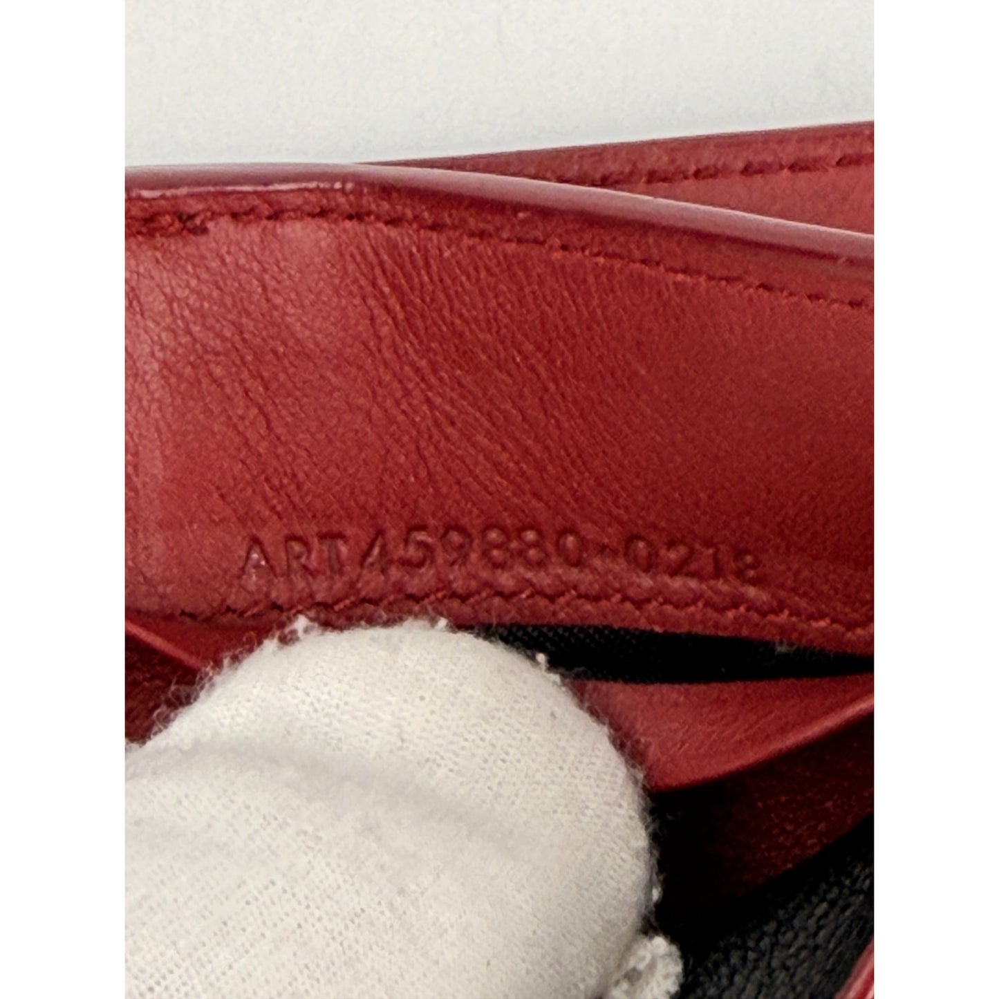 Saint Laurent Fold Pursee Tiny Compact Wallet YSL Bordeaux Leather