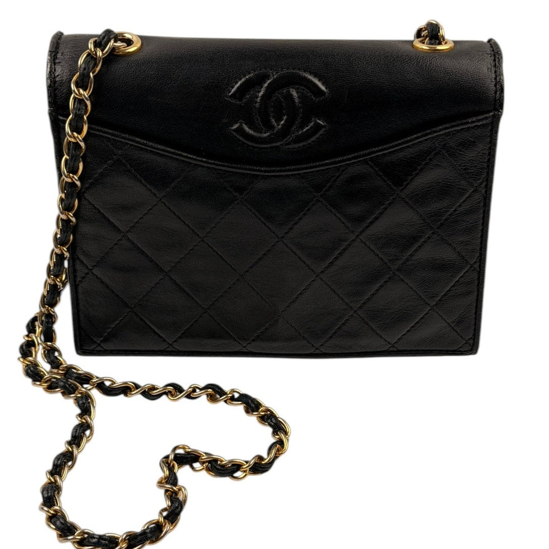 Chanel Lambskin Quilted Timeless CC Small Single Flap Black