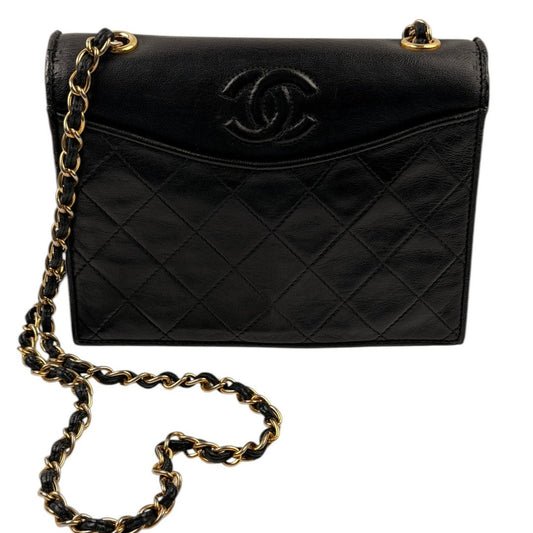 Chanel Lambskin Quilted Timeless CC Small Single Flap Black