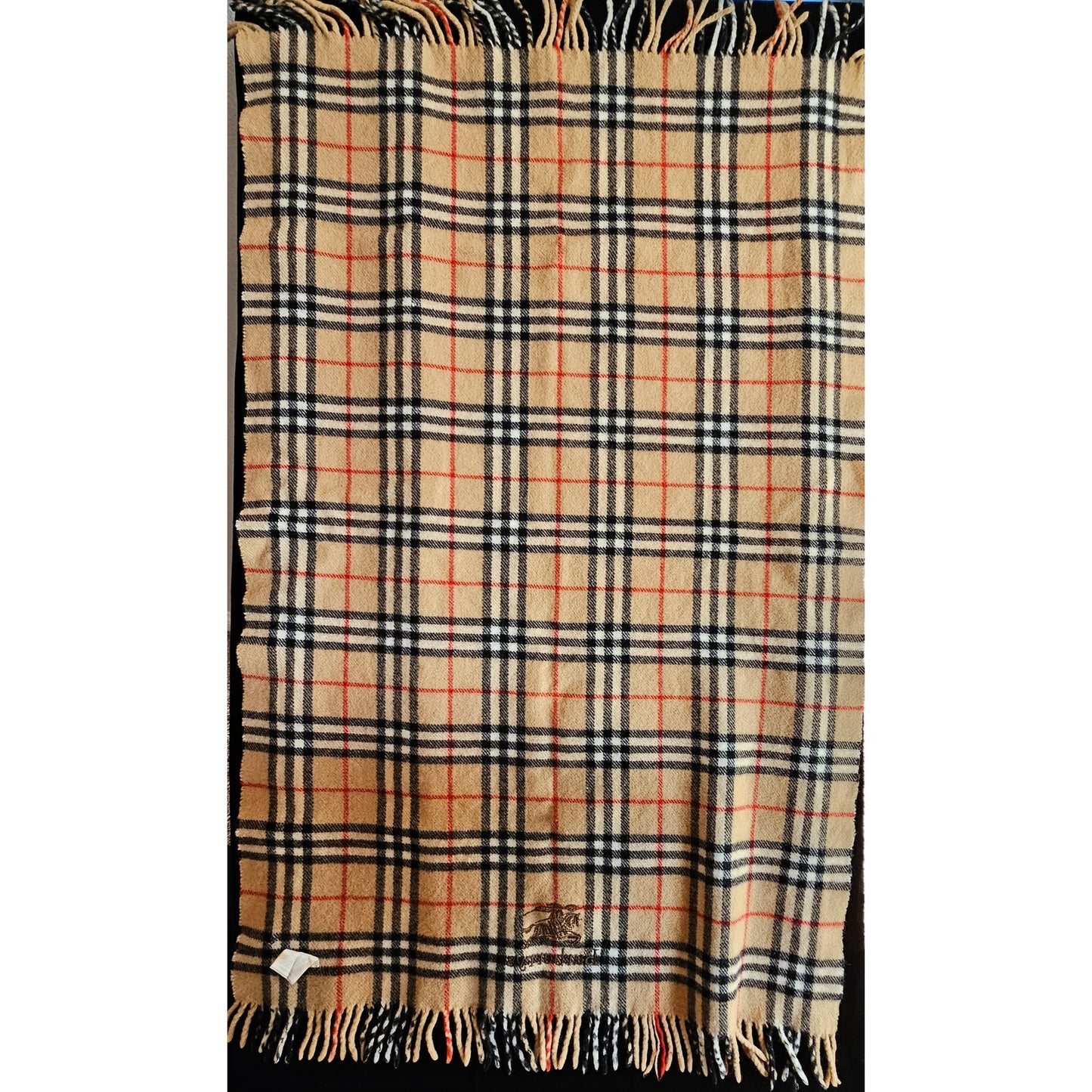 BURBERRYs of London 100% New Wool BEIGE Shawl/ Stole Nova Check