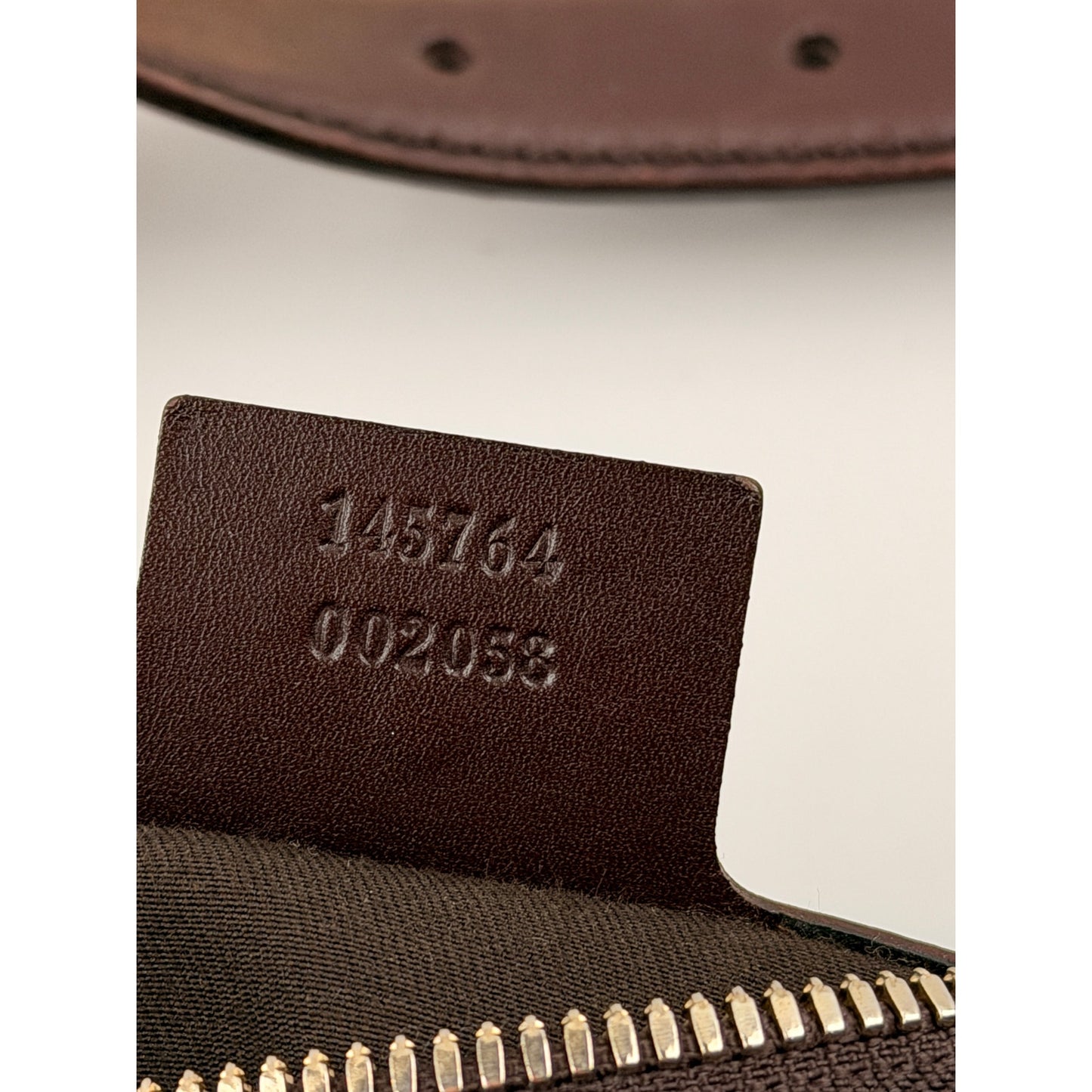 Gucci Horsebit embossed leather brown hobo bag
