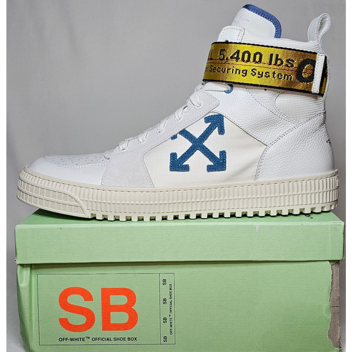 Off-White White c/o VIRGIL ABLOH Canvas and Leather Industrial High Top