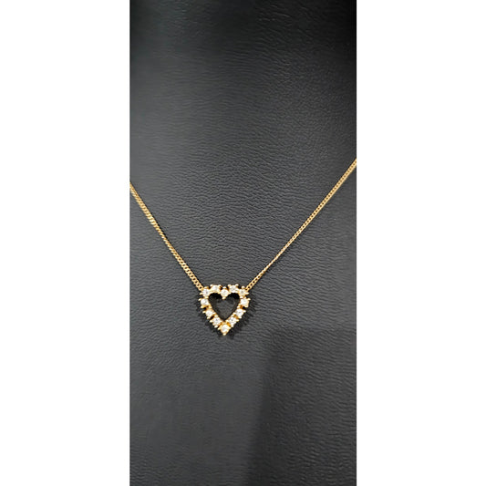 Christian Dior Gold Heart Necklace