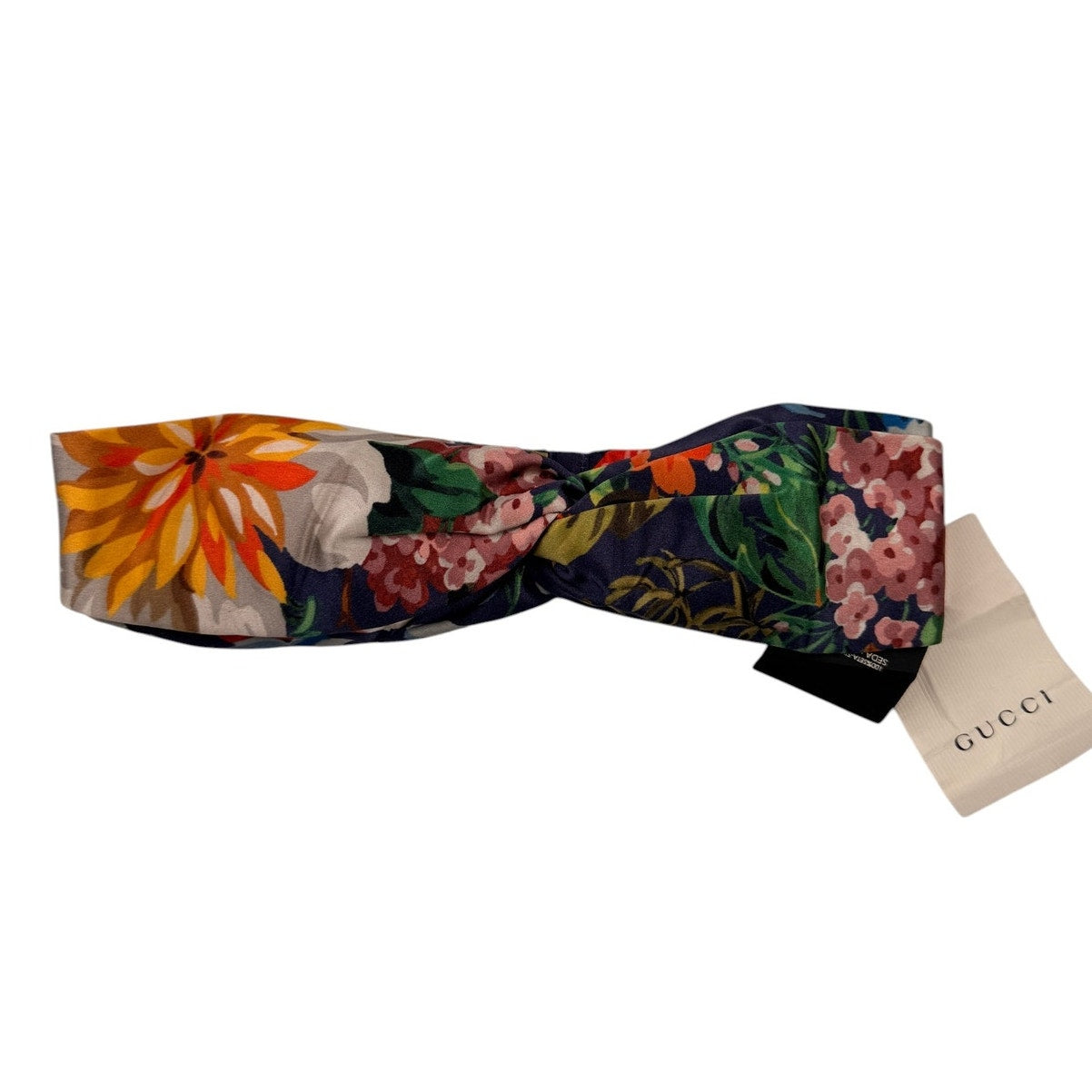 Gucci Silk Flora/Blooms Headband NWT Blue