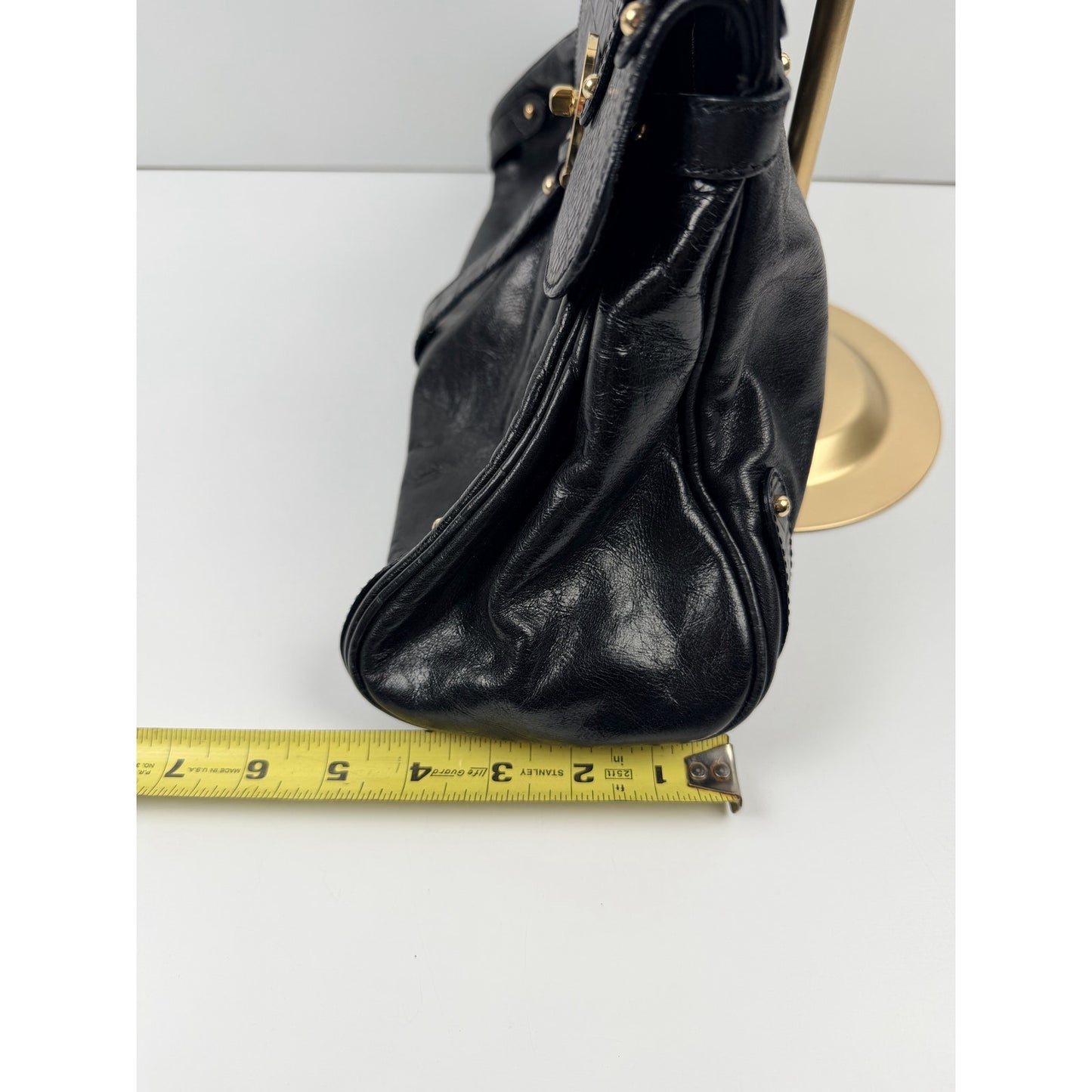 Fendi Crocodile-Trimmed Magic Bag Black