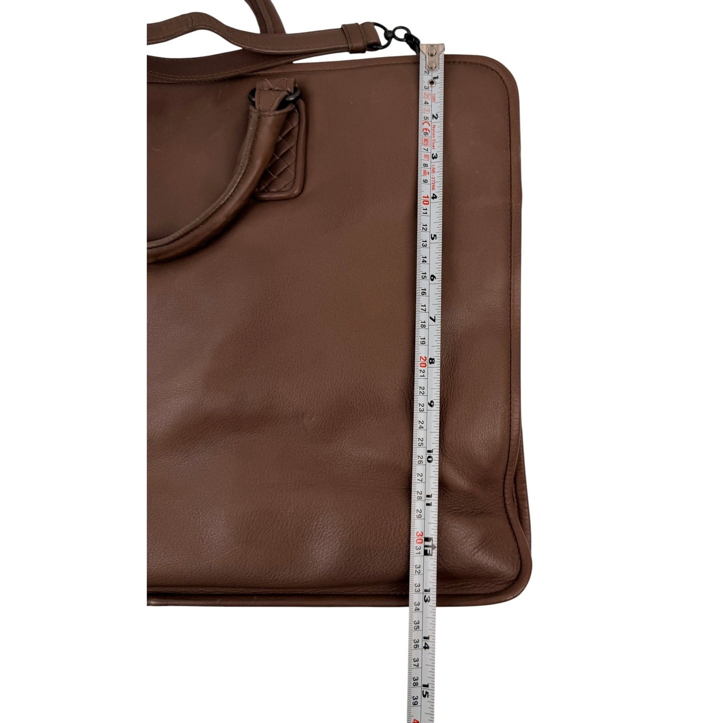 Bottega Veneta Intrecciato Leather Briefcase Bag Brown
