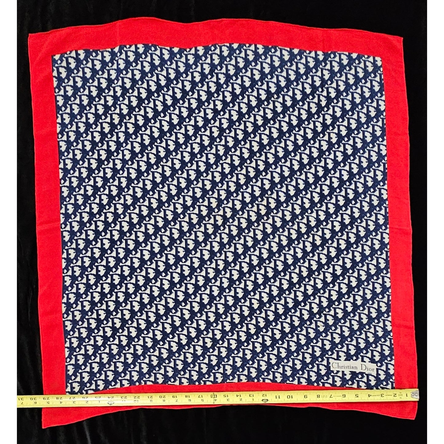 Vintage Christian Dior Trotter Monogram Silk Scarf