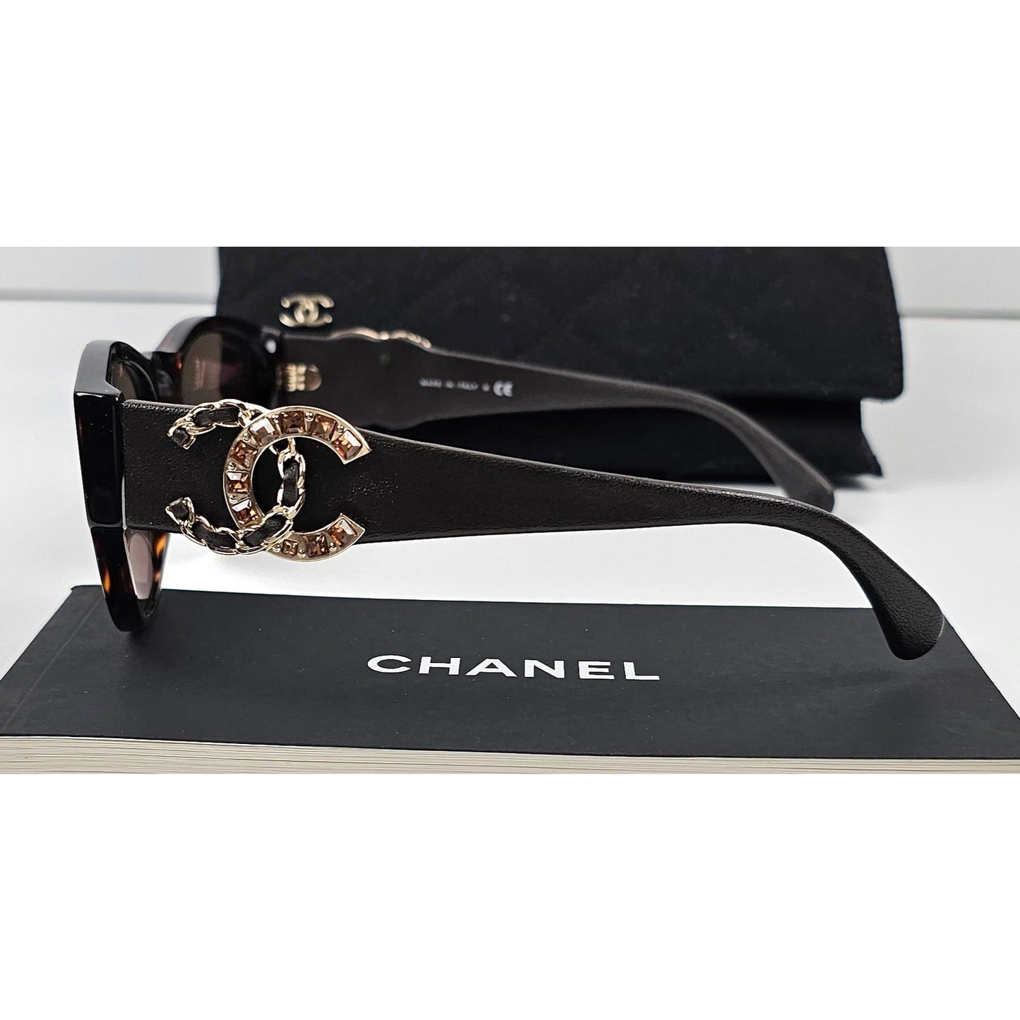 CHANEL Rectangle DARK HAVANA BROWN Sunglasses