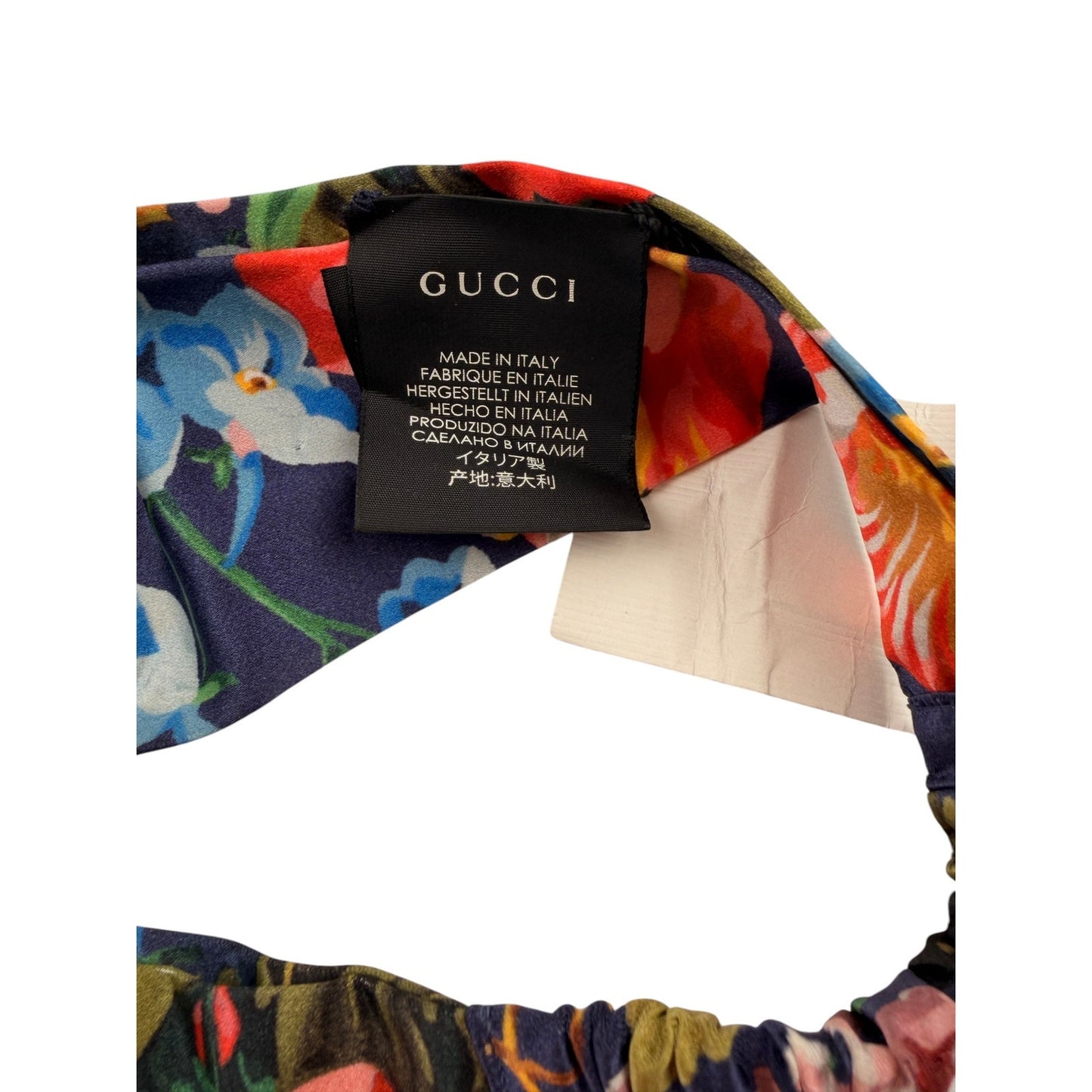 Gucci Silk Flora/Blooms Headband NWT Blue