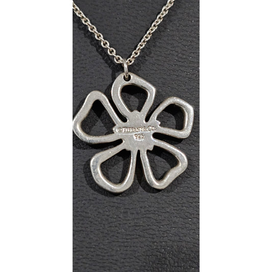 Tiffany & Co. Sterling Silver 925 Flower pendant necklace