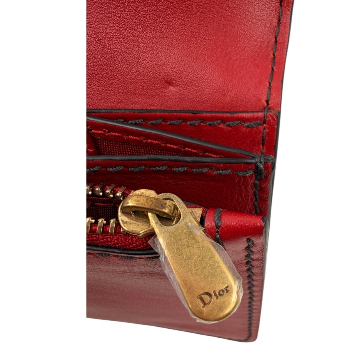 Dior Dioramour Red Clutch with Chained Wristlet