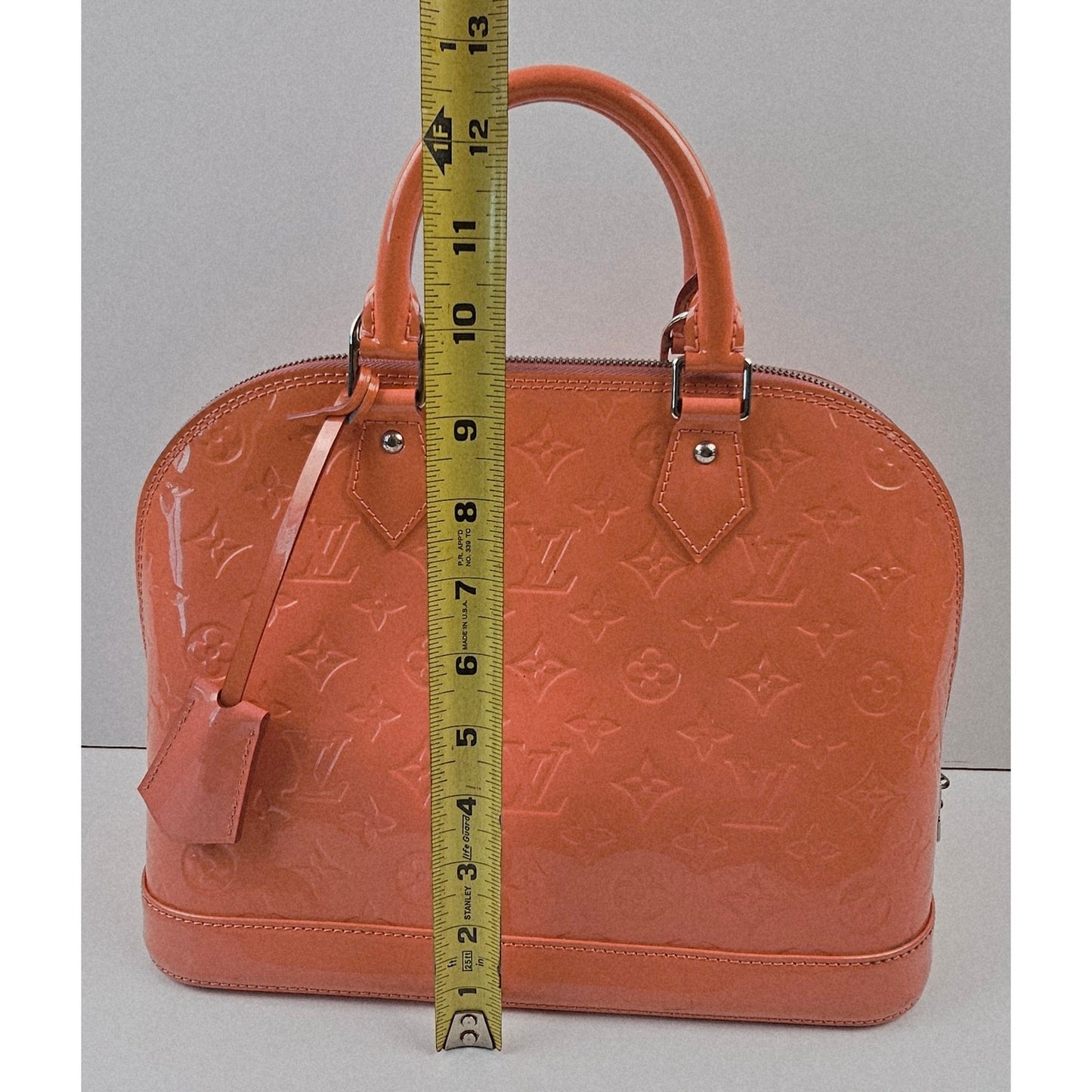 Louis Vuitton Rose Litchi Monogram Vernis Alma PM Bag