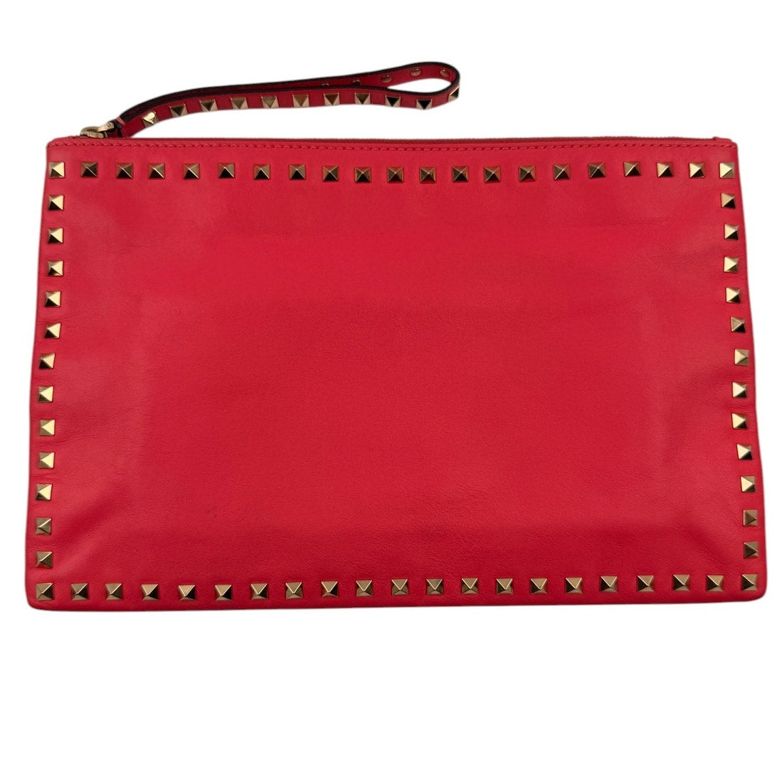 Valentino Nappa Leather Rockstud Large Clutch Bag