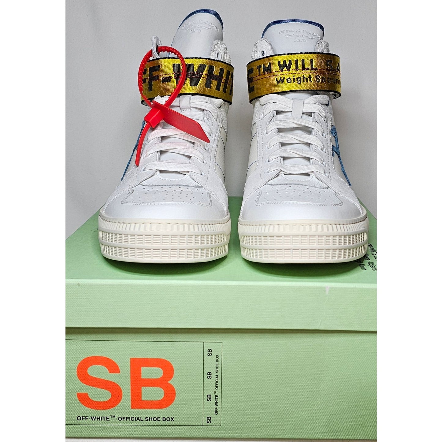 Off-White White c/o VIRGIL ABLOH Canvas and Leather Industrial High Top