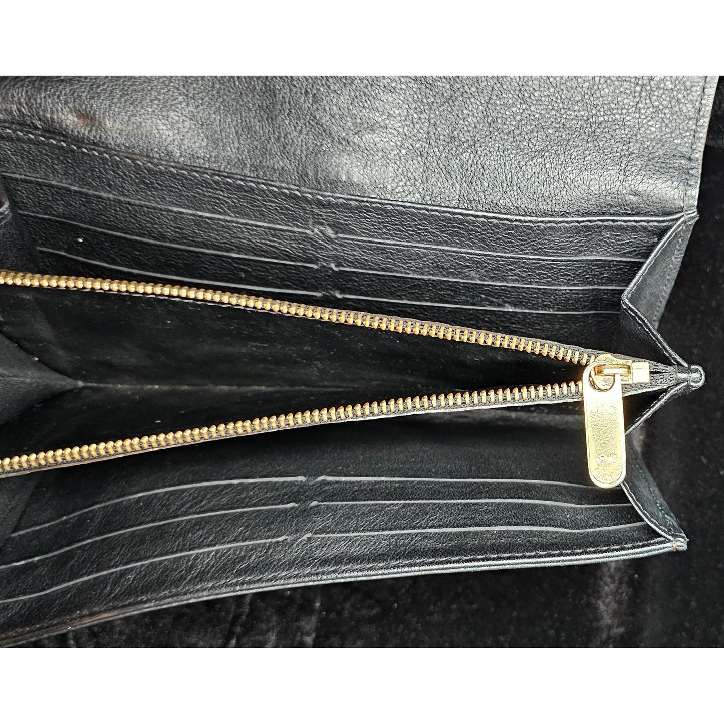 Louis Vuitton Mahina Portefeuille Amelia Black Gold Hardware Long Wallet