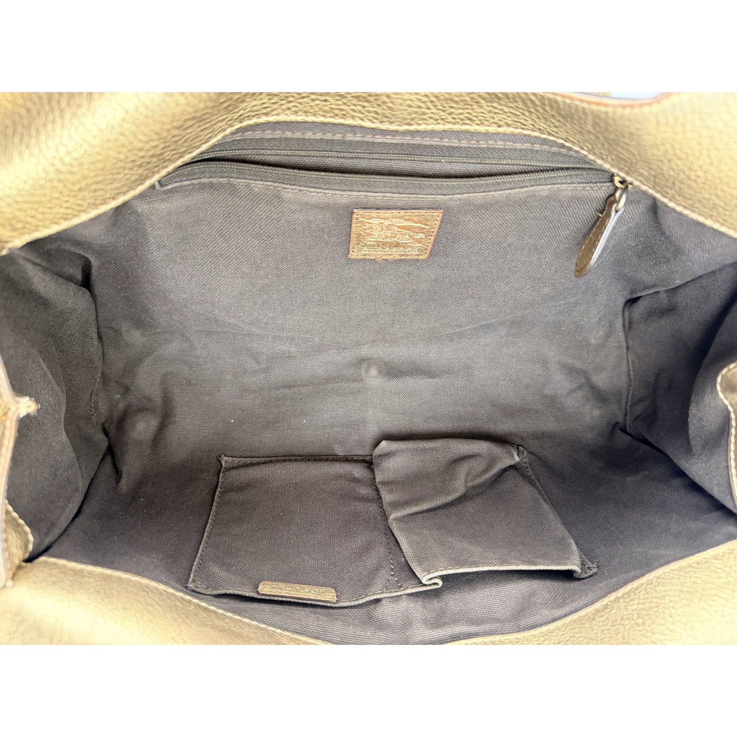 Burberry Burberry Haymarket Check Gold Coated Canvas Shoulder Bag