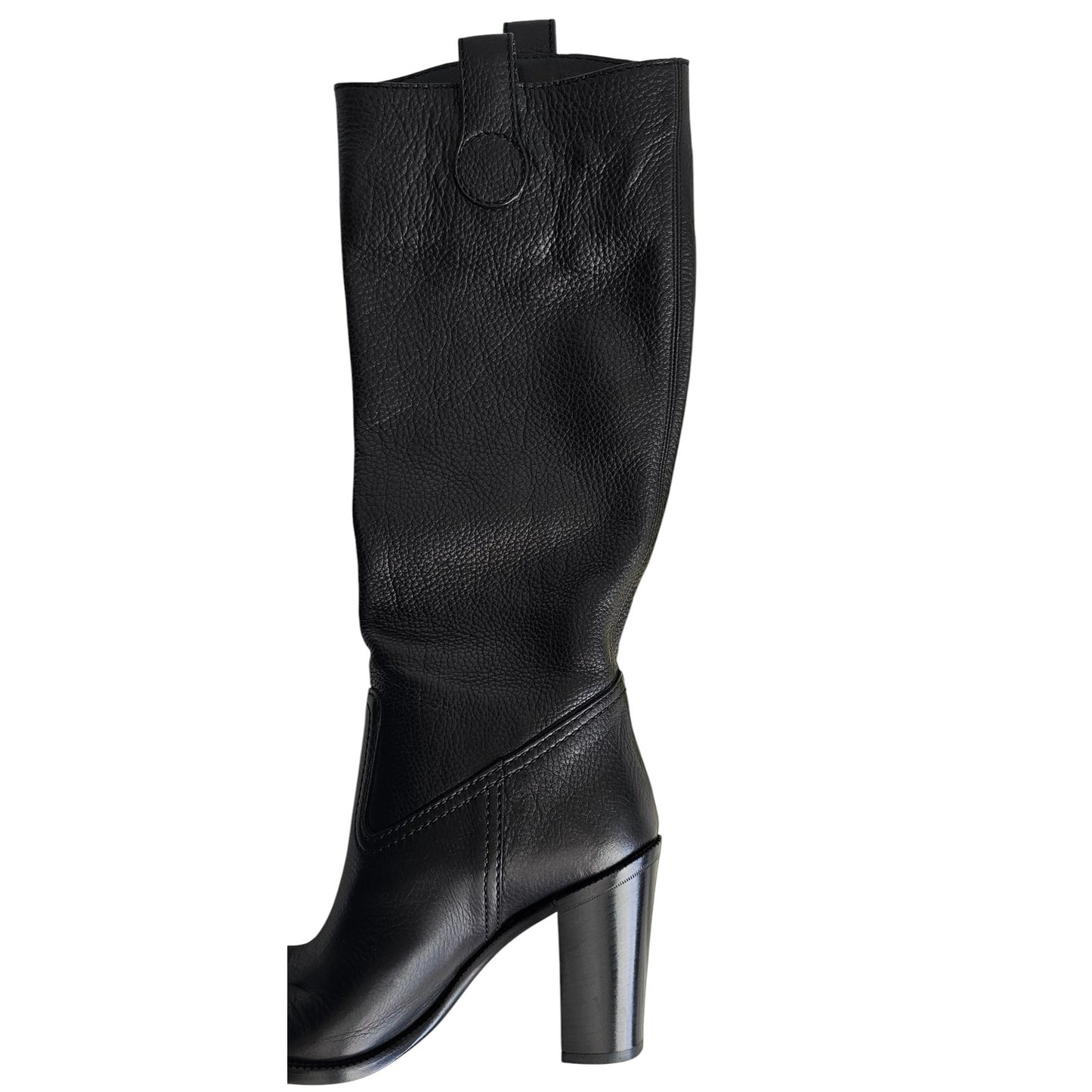 Gucci Leather Tall Knee Boots w/ Script Logo Size 6B
