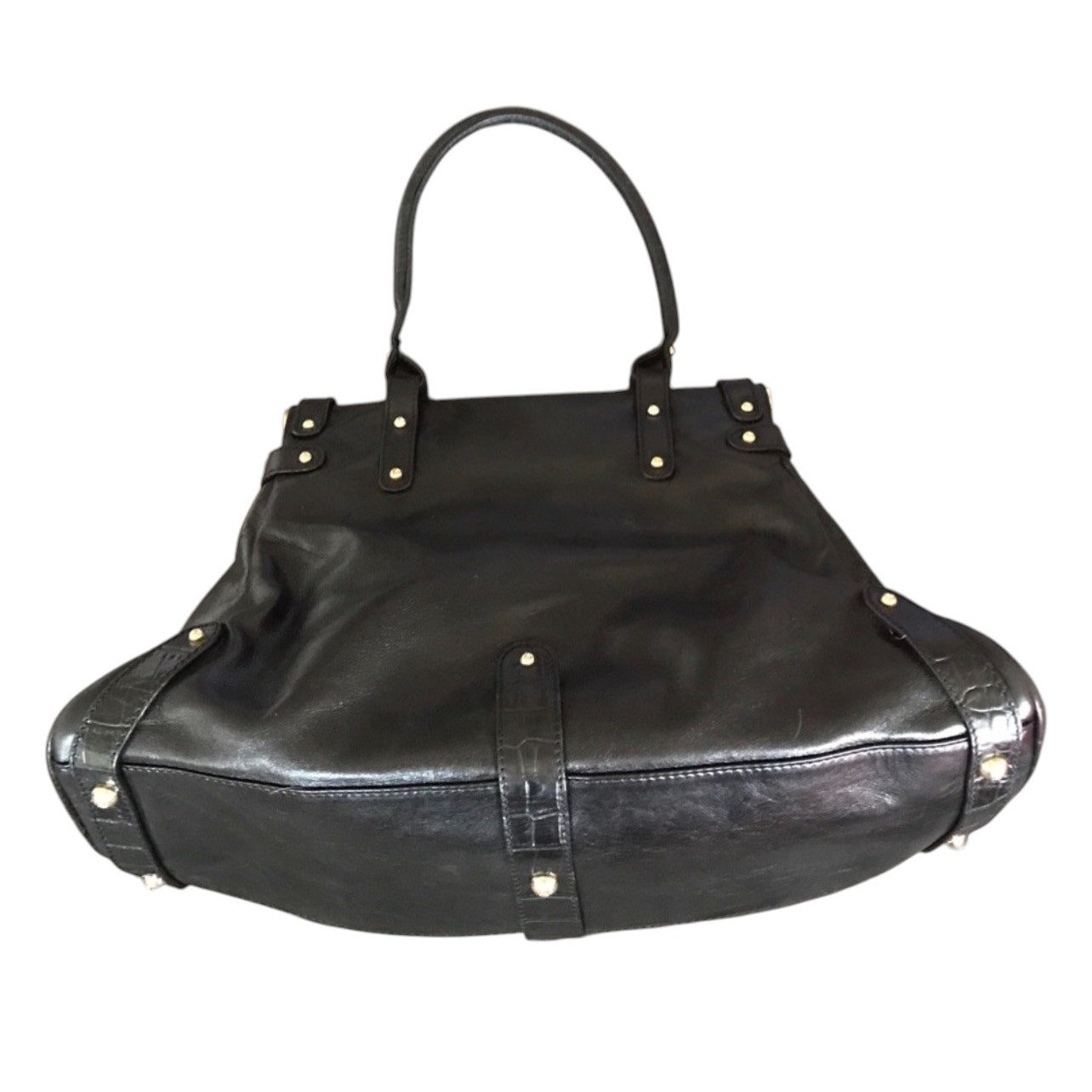 Fendi Crocodile-Trimmed Magic Bag Black