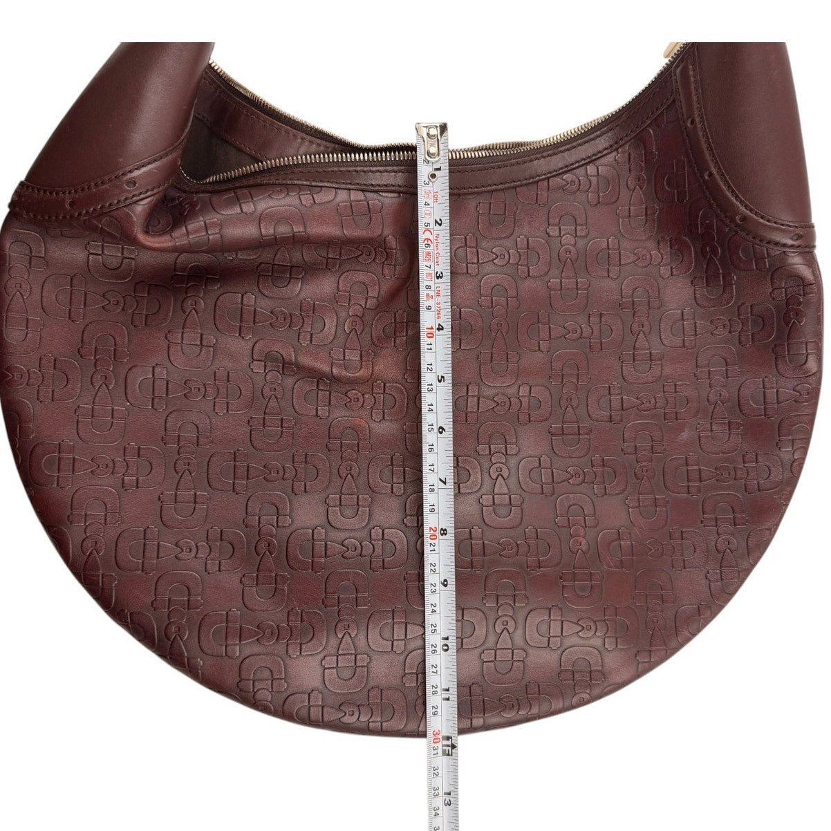 Gucci Horsebit embossed leather brown hobo bag