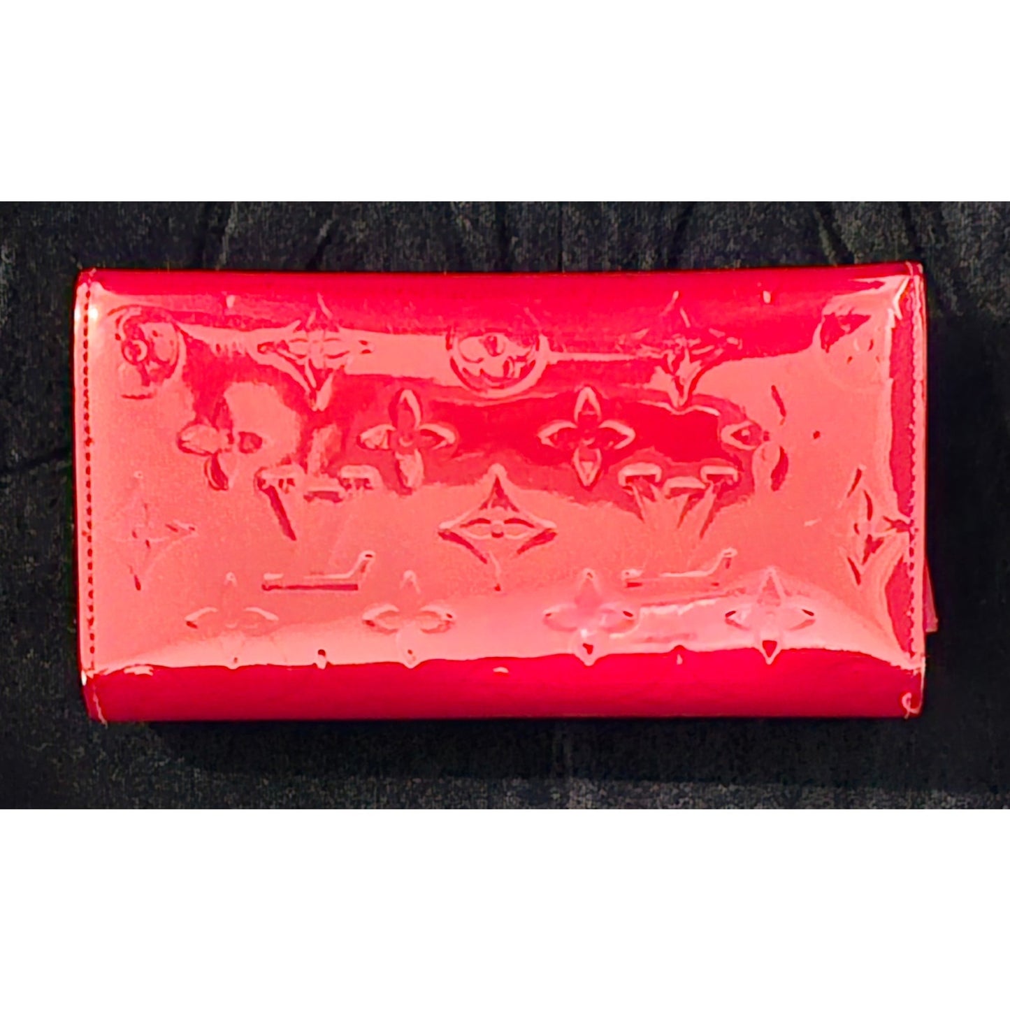 Louis Vuitton Vernis Red Portefeuille Sarah Wallet