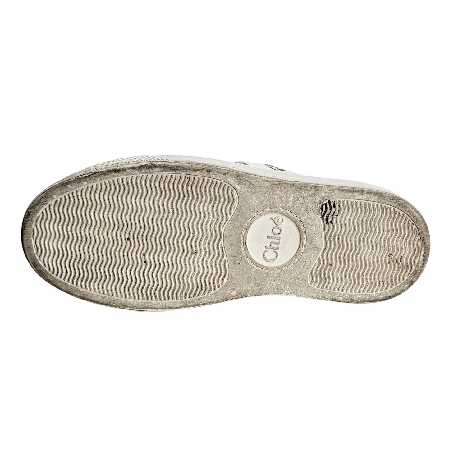 Chloé Lauren logo-strap leather slip-on sneaker Size 35