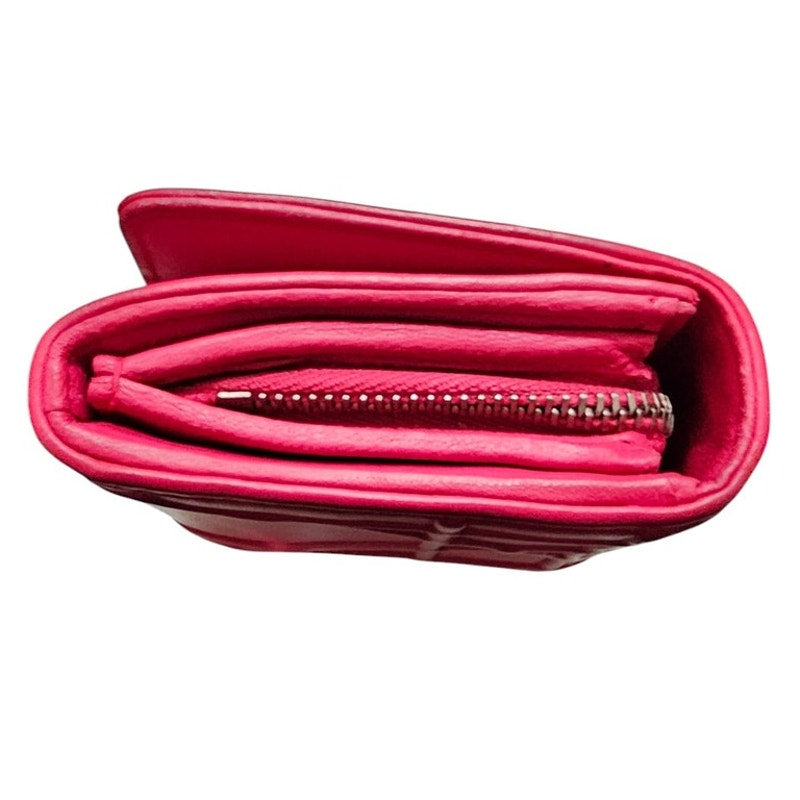 Christian Dior Diorama Trifold Wallet in Pink Leather