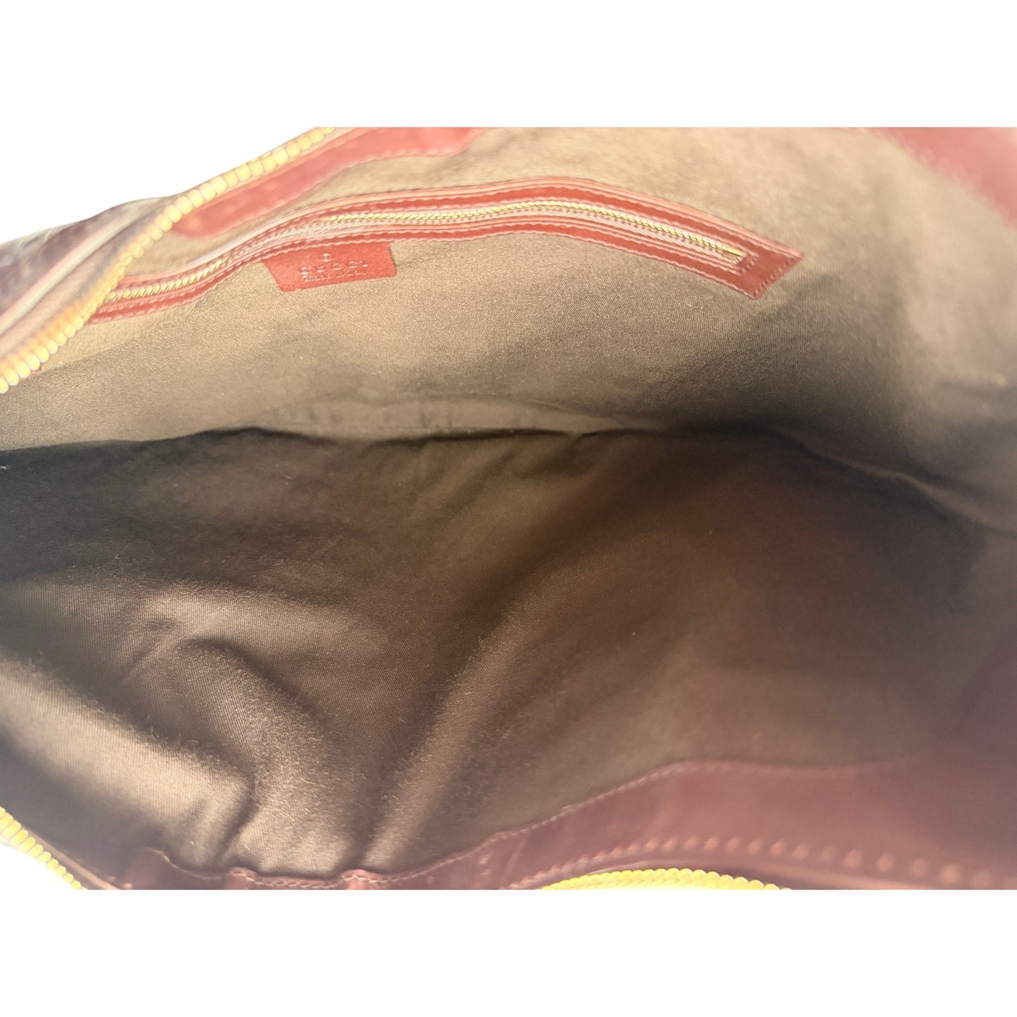 Gucci Horsebit embossed leather brown hobo bag