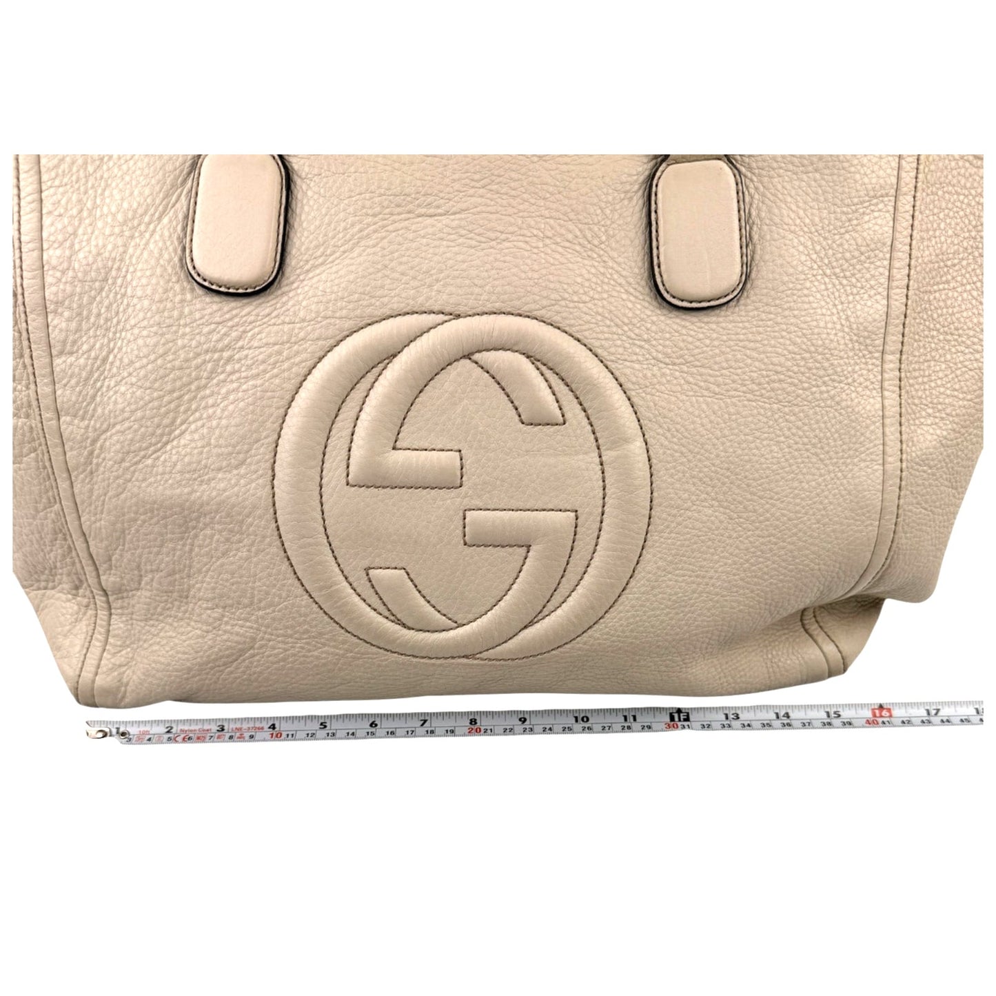 Gucci  Interlocking GG Soho Leather Handbag Ivory