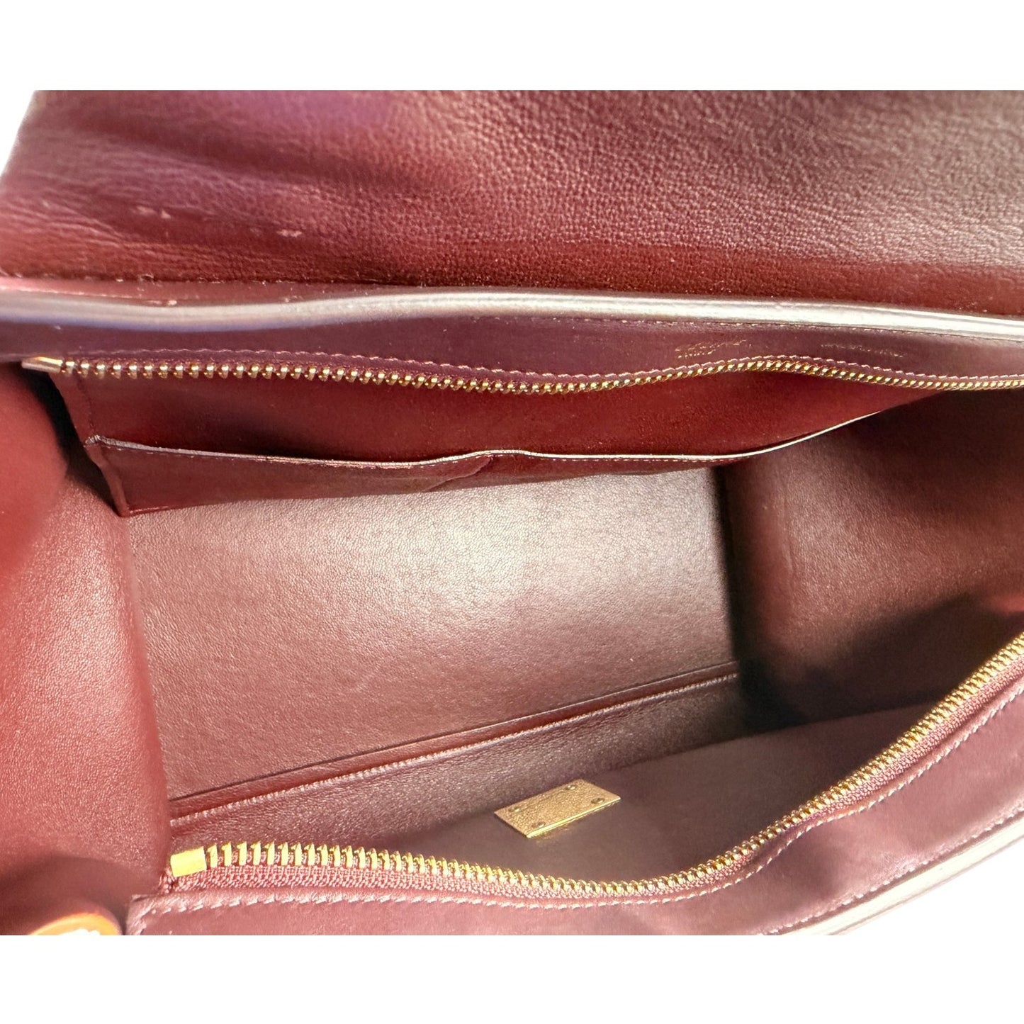 Celine Tri Color Leather Medium Trapeze Bag (orchid)